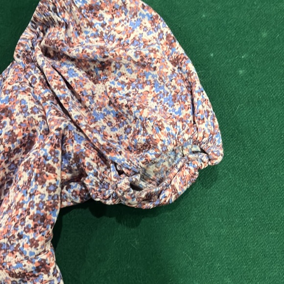 floral cropped tie shirt - Picture 4 of 4